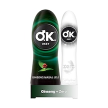 Okey Ginseng Masaj Jeli 200 ML + Okey Zero Kayganlaştırıcı Jel 100 ML