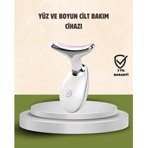 Buğz Cilt Yenileyici Şarjlı Güzellik Aleti Pozitif/negatif İyon, Titreşimli Masaj Ve Kırmızı-mavi-yeşil Işıkla
