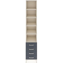 Hyperion Dolap 5 Raflı 4 Çekmeceli 44x44x243 Aytaşı-antrasit Aytaşı