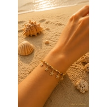 Ysx Gold Charm Ayarlanabilir Yıldız Çelik Bileklik Altın