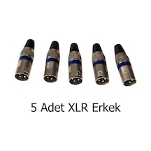 Profesyonel Xlr Erkek Jak - Ses Sistemleri İçin 3 Pinli Konnektör 5'li Set