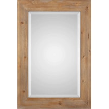 Ahşap Ayna 70x40 Cm Açık Kahverengi