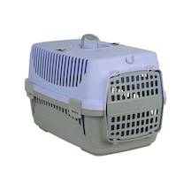 Pribor Hz-100 Kedi Köpek Evcil Hayvan Taşıma Çantası Box Orta Boy Çok Fonksiyonlu Lila Gri
