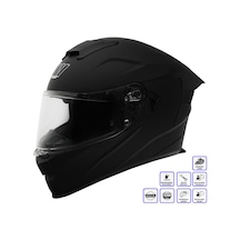 My Helmets  Mks001-mb Yarış Spoiler Güneş Vizörlü Şeffaf Full Face Motosiklet Kaskı Çok Renkli