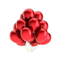Metalik Kırmızı Balon  Metalik Balon 10'lu Paket
