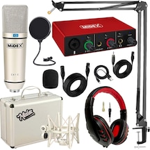 Midex CX1 Mikrofon + GLX-500 PRO Stüdyo Ses Kartı Seti
