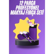Mey İthalat 12 Parça Makyaj Fırça Seti Profesyonel Fondöten Allık Far Kontür Fırçası 11084958