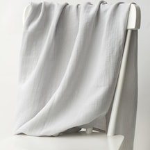Müslin Bebek Örtüsü - Cotton Grey 120x120 Cm