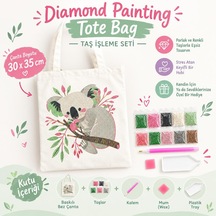 5d Elmas Taş İşlemeli Bez Çanta 30x35cm, Diamond Painting Tote Bag Gwddx19482, Elmas Boyama Bez Çanta Hobi Kiti, Taşlı Omuz Çantası Seti