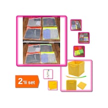 4 Adet 4 Renk Fermuarlı Bavul İçi Düzenleyici + Sarı Dolap İçi Düzenleyici Kutu - 2li Set X7z1h7 Belirtilmemiş