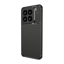 Xiaomi Mi 15 Uyumlu Kılıf Auto Focus Karbon Kapak - Siyah