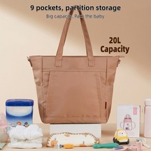 Novahub Moveevo Ma1010 20l Çok Fonksiyonlu Bebek Sırt Çantası, 9 Bağımsız Cep, İç Bölme, Alt Pedi Gri