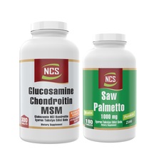 Saw Palmetto Pumpkin Biotin Zinc 180 Tablet+Glucosamine 300 Tab