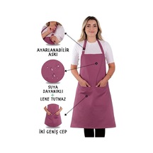 Simple Ayar Askılı Mutfak Önlüğü Gülkurusu Çok Renkli