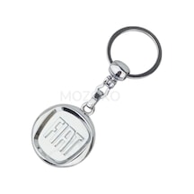 Yüksek Kaliteli Fiat Logolu Metal Araç Anahtarlık, Çift Yönlü Logo, Hediyelik Araba Anahtarlık