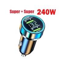 Maerknon 240w Dijital Ekran Araba Şarj Cihazı - Çift Usb Portlu Hızlı Şarj İphone/samsung/xiaomi İçin Il