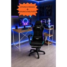 Oyuncu Masası + Oyuncu Koltuğu Takımı, L Masa Ve Ledli Sandalye Seti, Raflı Masa, Gaming Masası, Gaming Sandalyesi Diğer