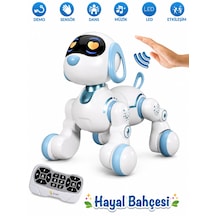 Uzaktan Kumandalı Şarjlı Çok Fonksiyonlu Eğitici Ve Öğretici İnteraktif Akıllı Robot Kedi-köpek Beyaz
