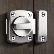 Dashanshop 1 Adet Hırsızlık Önleyici Paslanmaz Çelik Silvery Sürgü Kapı Kilit Mandalı