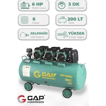 Hava Kompresörü Yüksek Emişli Yağsız Teknoloji 200 lt GPY1500x3/200