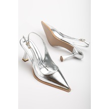 Suins Jules Kadın Topuklu Taşlı Özel Üretim Stiletto Ayakkabı Gümüş