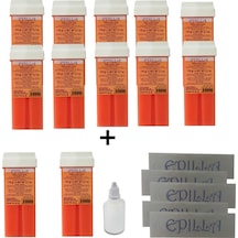 Epilla Pudralı Kartuş Roll-On Sir Ağda 110 G 12'li + Ağda Bezi 5 Paket + Ağda Yağı 50 ML
