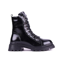 Shoeyle - Hakiki Deri Siyah Rugan Kadın Postal Bot - 25104952-1419 Siyah