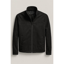 Premum Basic Slim Fit Süet Ceket Siyah