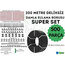 Lovemygarden 200 Metre Deliksiz Damla Sulama Borusu Ve Super Sulama Seti - Ø16 Mm