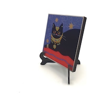 Kedi Baskılı Mdf Masaüstlük 10x10