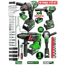 Schmıtzer 4lüset-y Pro 21v 40 Parça Şarjlı Akülü 3 Modlu Hilti Matkap Somun Sıkma Sökme Taşlama