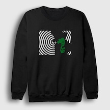 Presmono Unisex Spiral Marilyn Manson Sweatshirt Siyah