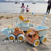 Bba Plajdaki Kız Ve Erkek Çocuklar İçin Plaj Oyuncak Bebek Arabası Seti İskandinav 3 Araba Serisi 8 Parçalı Set