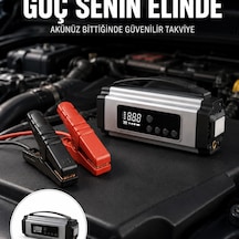 Yolda Kalmaya Son Dijital Ekranlı Akü Takviye Ve Hava Kompresörü Çok Fonksiyonlu Acil Güç Ünitesi Ye
