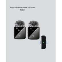 2in1 Kablosuz Yaka Mikrofonu İos Ve Android Uyumlu - Lisinya