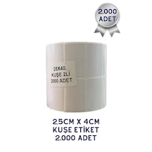 25x40mm 2'li Kuşe Barkod Etiketi 2000 Adet