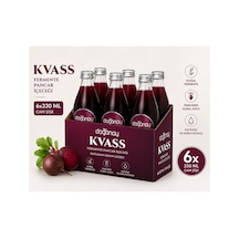 Kvass Fermente Pancar İçeceği Cam Şişe 330 Ml X 6 Adet