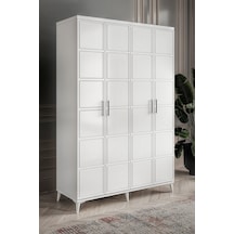 GuneyStore Milano 4 Kapaklı Komple Mdf Beyaz Gardırop