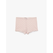 Koton Dantelli Mini Şort Pijama Altı Pembe 5slk80027mk Gül