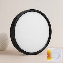 24w Led Slim Panel Yuvarlak Siyah Metal Kasa 6500k Sıva Üstü, 1680 Lm