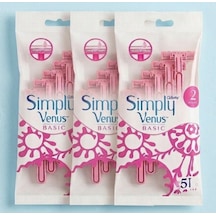 Gillette Venus Simply 2 Basic Kadın Tıraş Bıçağı 5'li X 3 Paket