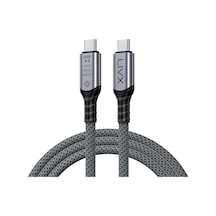 Lexroo Fast Usb 4.0 40gbps, 240w, 8k60hz Usb4.0 Usb-c Kablosu 1.5 Metre Gri Klv-1.5 Standart