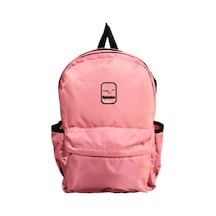 3 Gözlü Su Geçirmez Full Astarlı Ortaokul Ve Lise Çantası Çift Taban Düz Pembe