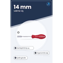 Lokma Uçlu Tornavida 14 Mm Çelik Gövde Sertleştirilmiş Uç Ergonom