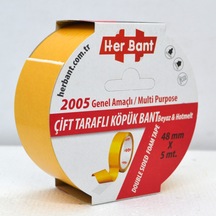 Her Bant Çift Taraflı Köpük Bant Askılı 48x5 Mt 2005 Diğer