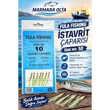 7 Li İstavrit Çaparisi 5 Adet + 5 Adet 50 Gram Kurşun Yeşil