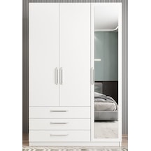 Parma 3 Kapaklı Gardırop Dolap Beyaz - Ücretsiz Kurulum