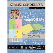 Alex Schoeller Renkli Bloknot A4 60 Yp. Kareli