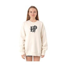 About Blank Tshirthane Hp Logo Ekru Kadın 2ip Sweatshirt P21474s7880, L Acı Kahverengi