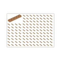 Yedek Parçalar: Plate 1x5: 50 Adet 1x5 Plate Parts Plaka Parçası Nuga - Medium Nougat Plate 78329